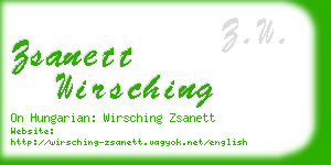 zsanett wirsching business card